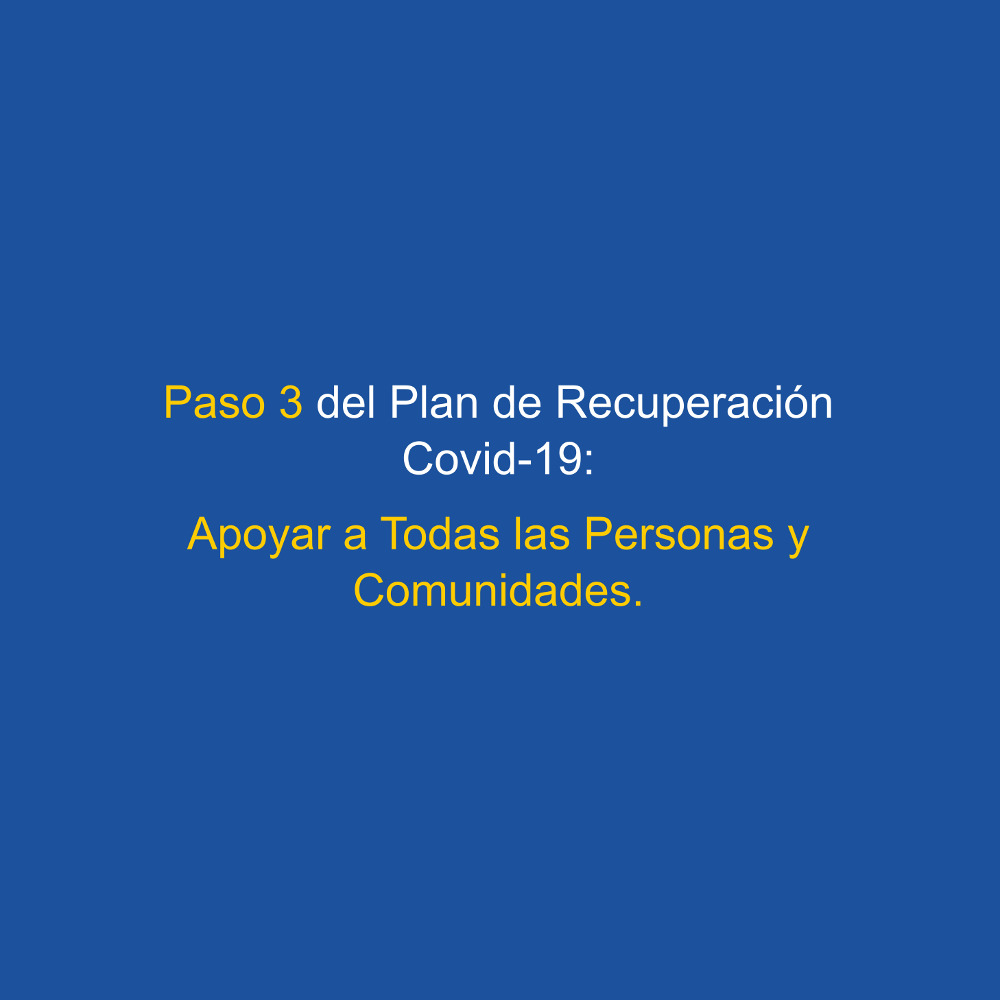 Paso 3 del Plan de Recuperación Covid-19.
